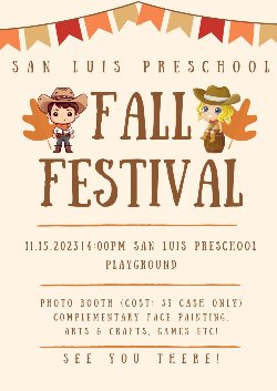 Fall Festival flyer